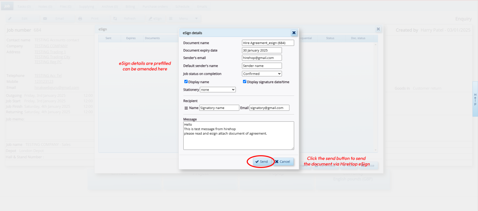 Send eSign Document Step 4